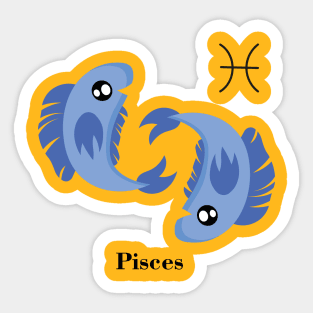 Pisces Zodiac Sign Cute Sticker